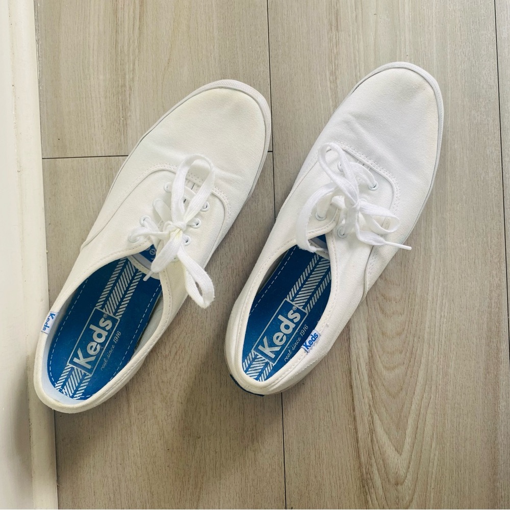 Keds White Lace-Up Sneakers